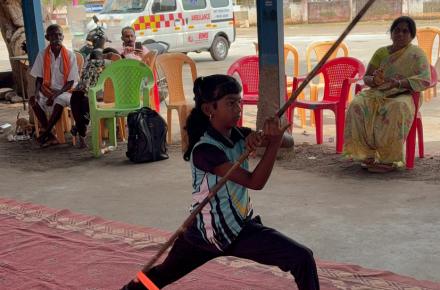 Continuous Silambam Stick Rotation with 20 Yoga Aasanas