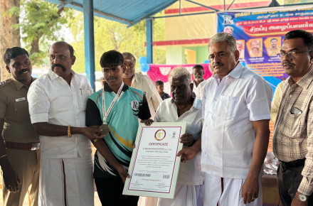 Blindfolded Double-Pole Silambam Performance