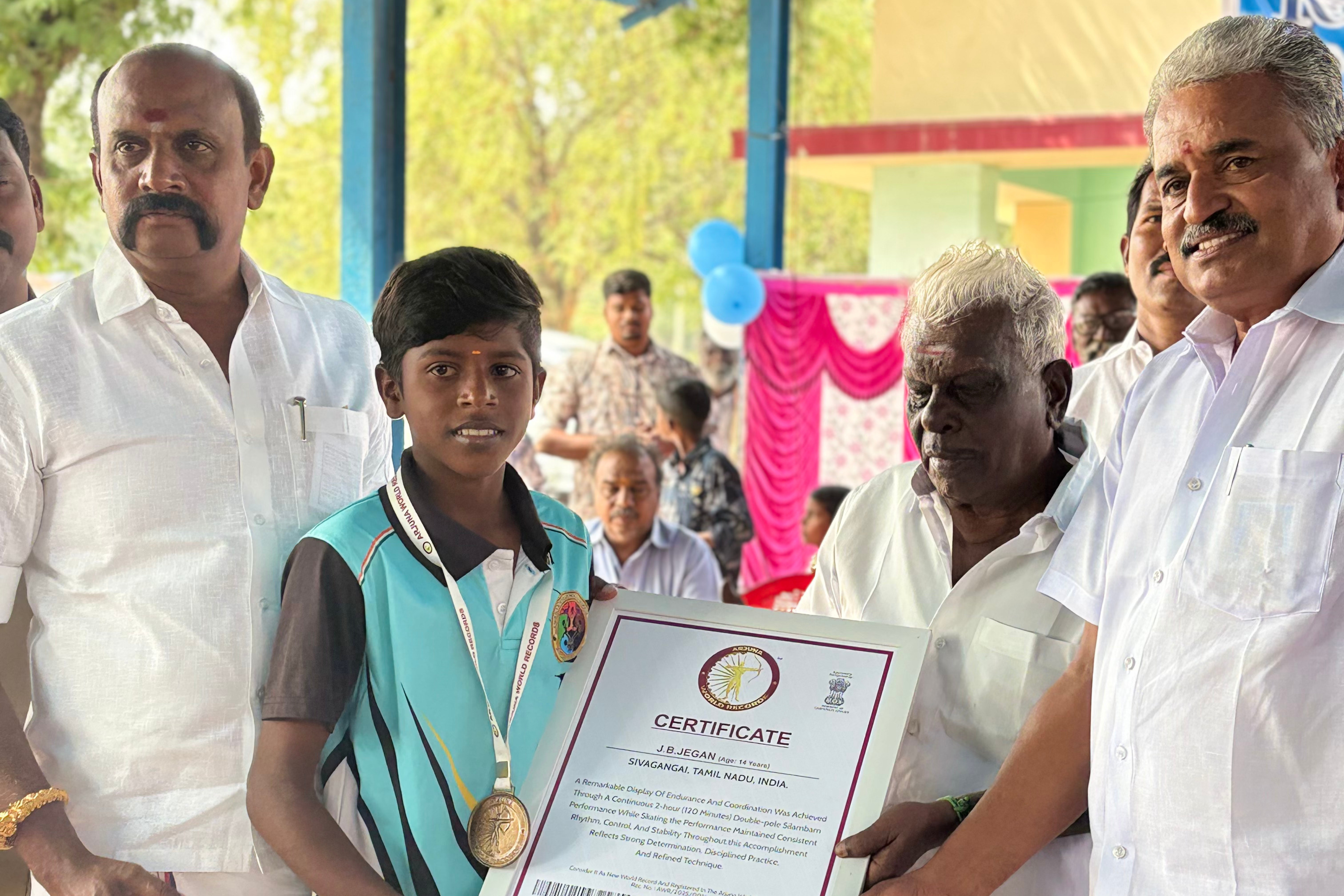 Double-Pole Silambam on Skates